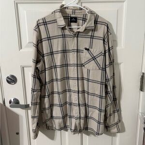 Men’s L Rip Curl Plaid Button-Up Shirt